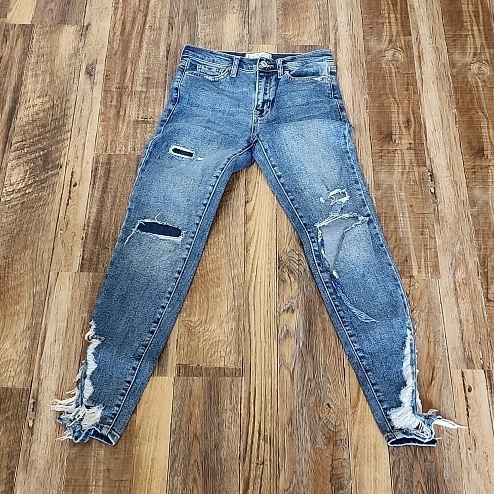 Free People We The Free Distressed Jeans Sz 25 - Picture 1 of 7